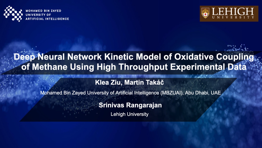 Title slide for the deep neural network kinetic model presentation by Klea Ziu